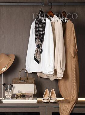 样板房间衣帽间软装饰品衣服包道具全屋定制展厅陈列搭配套装摆件