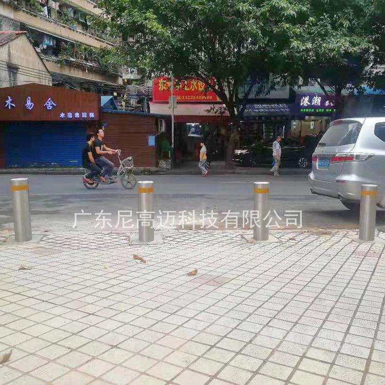 揭阳全自动升降柱304不锈钢成品可拆卸小区公园道路阻隔警示地桩