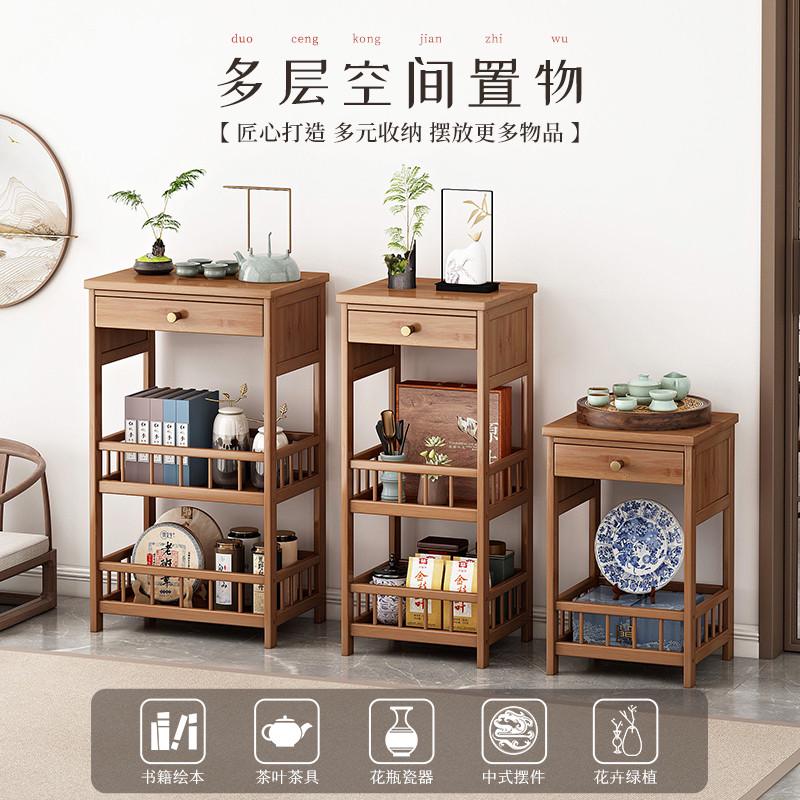 客厅阳台茶几家用简易茶台桌子可移动简约泡茶桌柜边角边几侧边柜