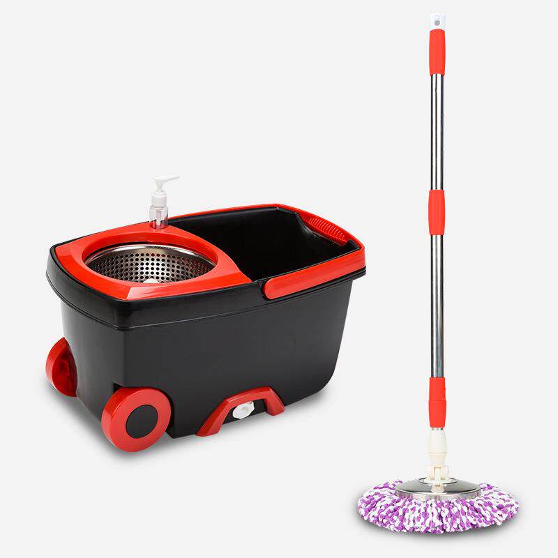 拖把免手洗家用旋转拖布金属篮平板墩布桶超细纤维拖把桶免洗