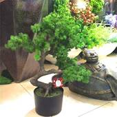 工厂迎客松盆景仿真植物盆栽家居桌台玄关花盆办公室软装