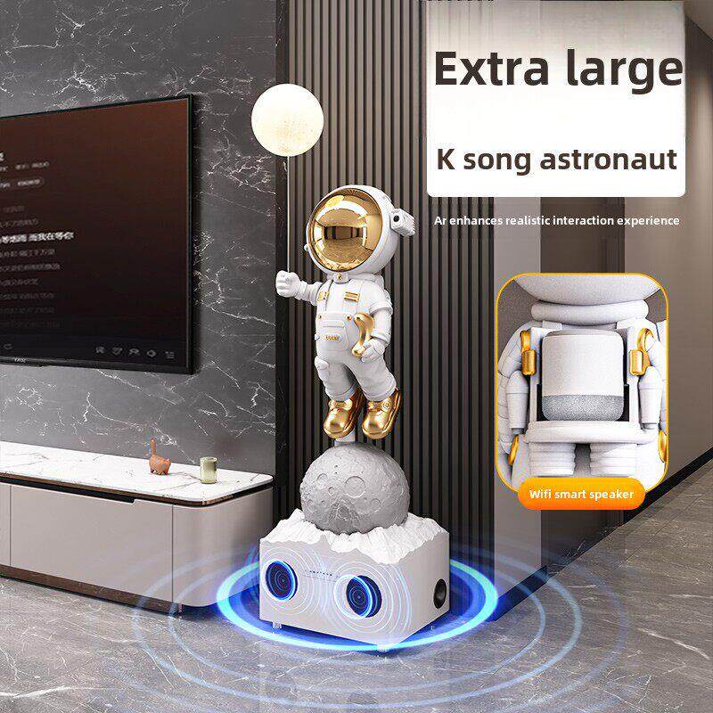 宇航员宇航员卡拉ok音频地板站立装饰旁边的电视柜在客厅高雅大气