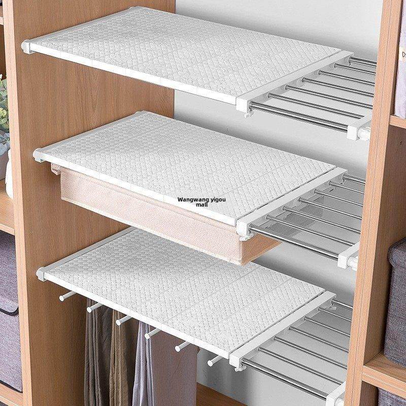 衣柜分层隔板储物架柜无钉可收放式储物柜家用架鞋柜柜隔间组织者,收纳整理,整理架/置物架/收纳架,淘宝优惠券,粉丝福利购,淘宝优惠卷