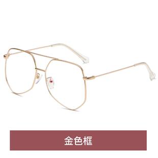 正品 潮近流视防辐射抗蓝光网红大镜神框平光面护眼睛素 眼镜女韩版