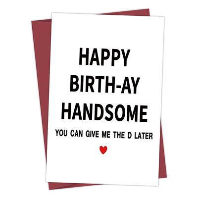 Rude Birthday Card for Him Boyfriend, Cheeky Bday Card for H
