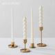 轻奢金属蜡烛烛台摆件家用简约高级氛围感烛光晚餐装 饰烛台圆底座