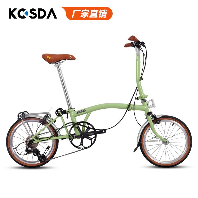 KOSDA洛钼钢16寸349国产小布超轻便携成人城市折叠自行车复古女款