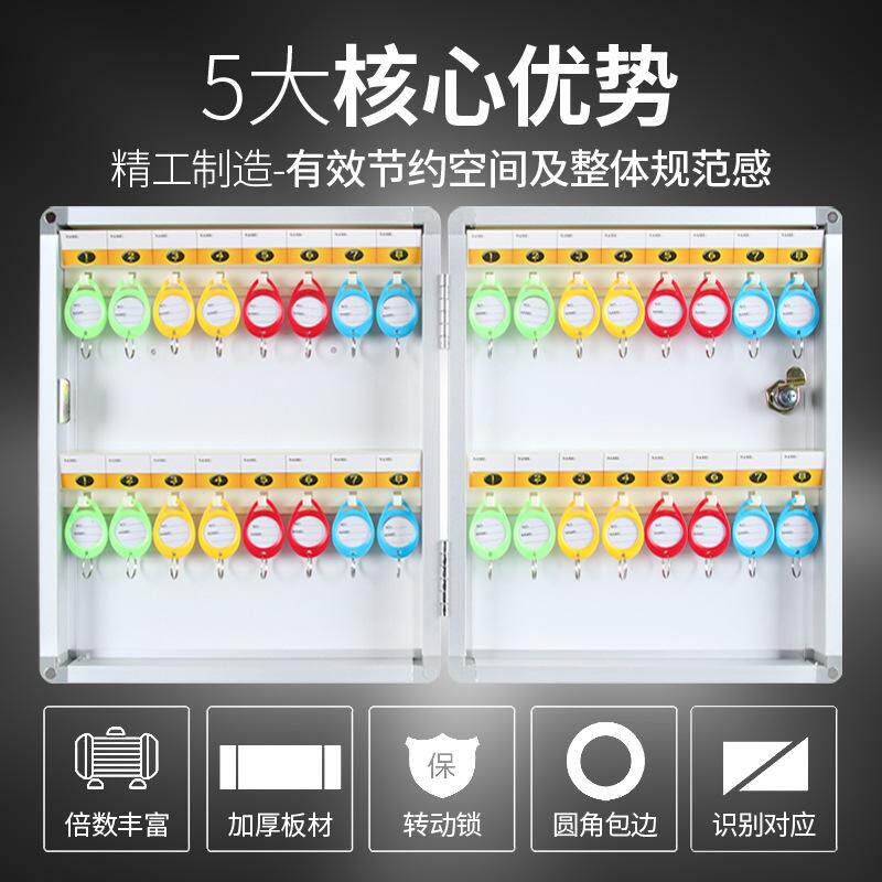 钥匙箱壁挂式管理盒房产中介汽车分类柜收纳锁匙箱挂墙神器盒门口