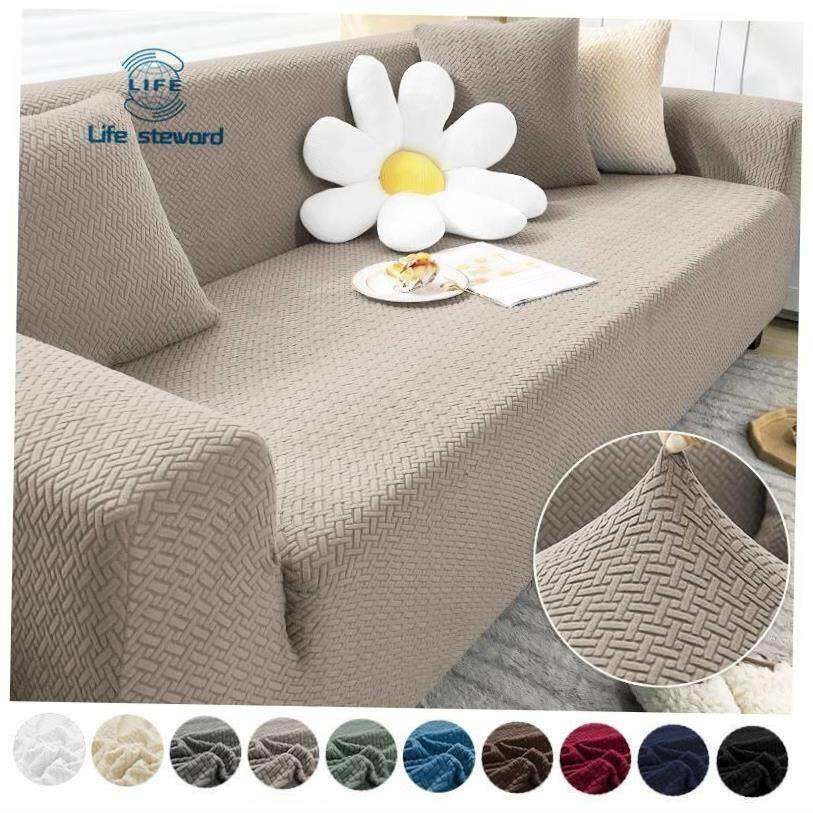 Thick Elastic Sofa Cover Slipcover Stretch Polar Fleece Arm图片