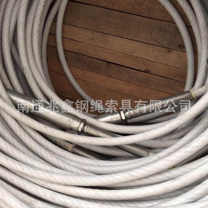 厂家直销 包胶涂塑钢丝绳 包塑晾衣绳 风车串涂塑钢丝绳