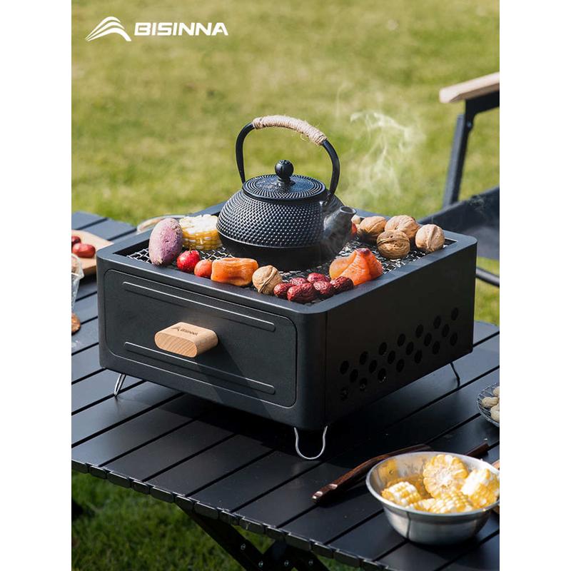 厂家直销烧烤炉家用户外烧烤架围炉煮茶烤火炉套装便携式烤串炉子