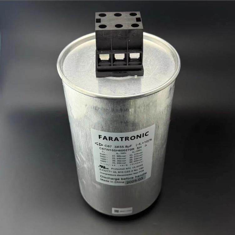 法拉 C67W155H600270R 3*55.8UF 850VAC 136*230mm 薄膜电容器