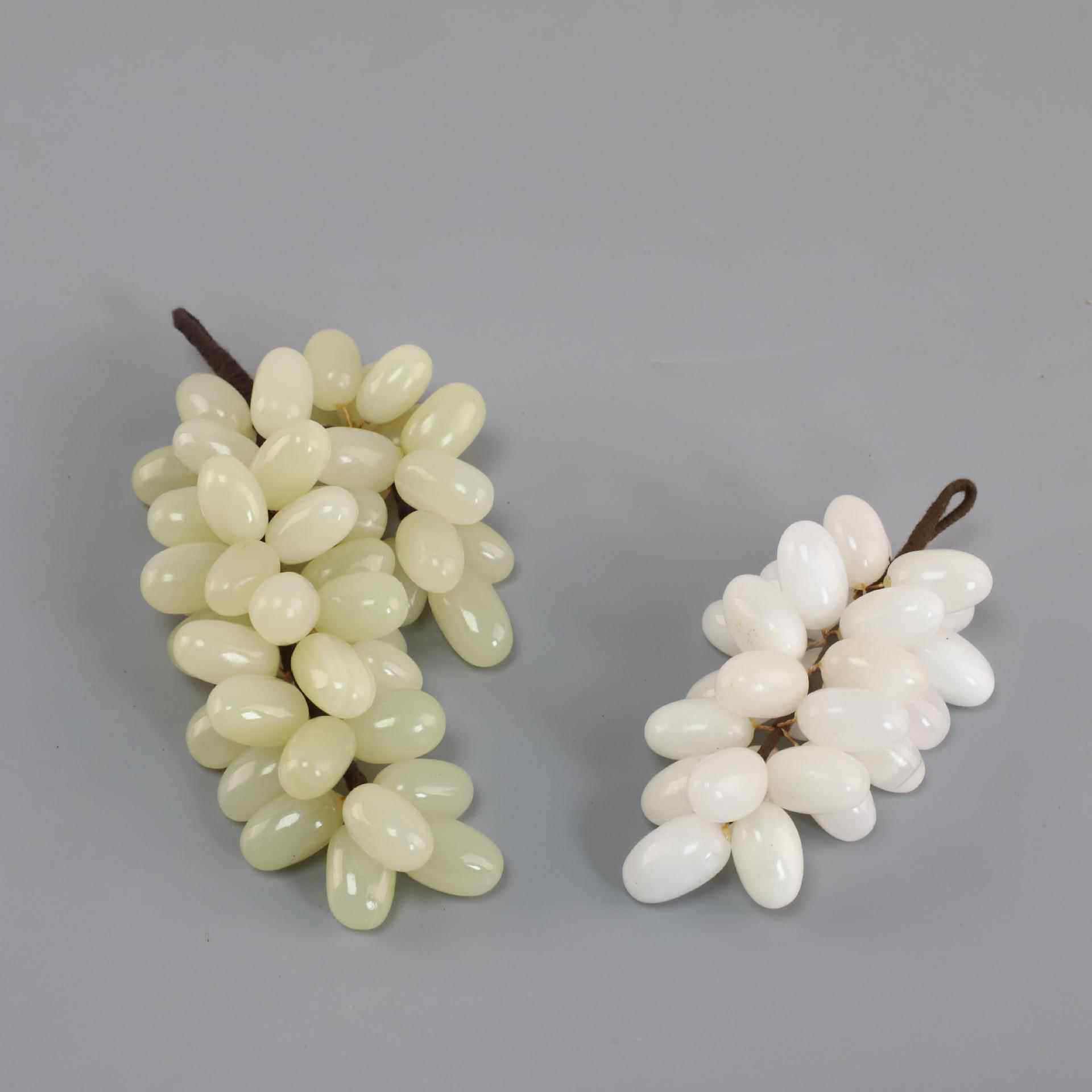 新中式玉石葡萄串设计师艺术摆件饭厅样品房办公室展厅软装饰搭配