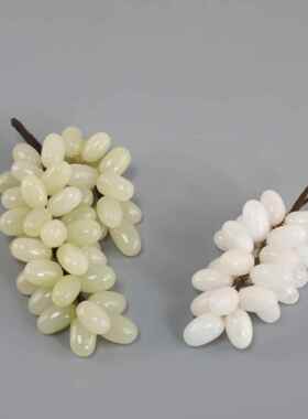 新中式玉石葡萄串设计师艺术摆件饭厅样品房办公室展厅软装饰搭配
