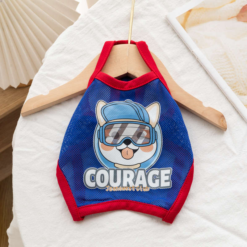 网眼透气夏季狗狗衣服比熊泰迪小型犬宠物猫咪夏天四脚背心防掉毛