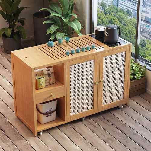 可带动茶几茶具套装烧水一体茶台VCK小茶桌家用移中式茶水茶柜车