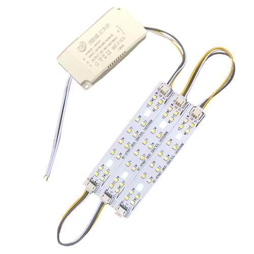 长方形LED卧室吸顶灯条改造灯板13cm14cm长条灯芯三色变光14厘米