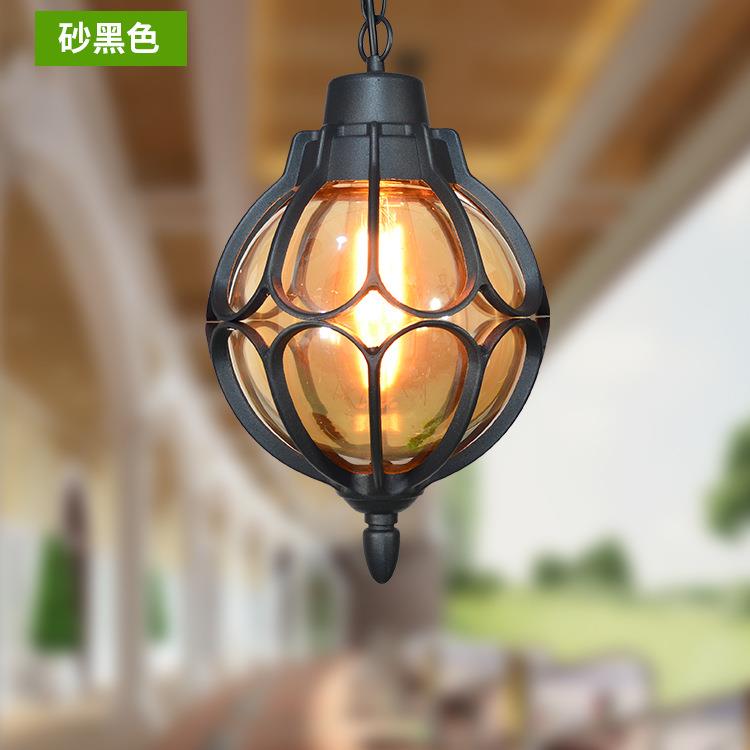 圆球防锈吊灯复古室外防灯雨庭水院灯葡架RY0009-H萄走廊阳台别墅