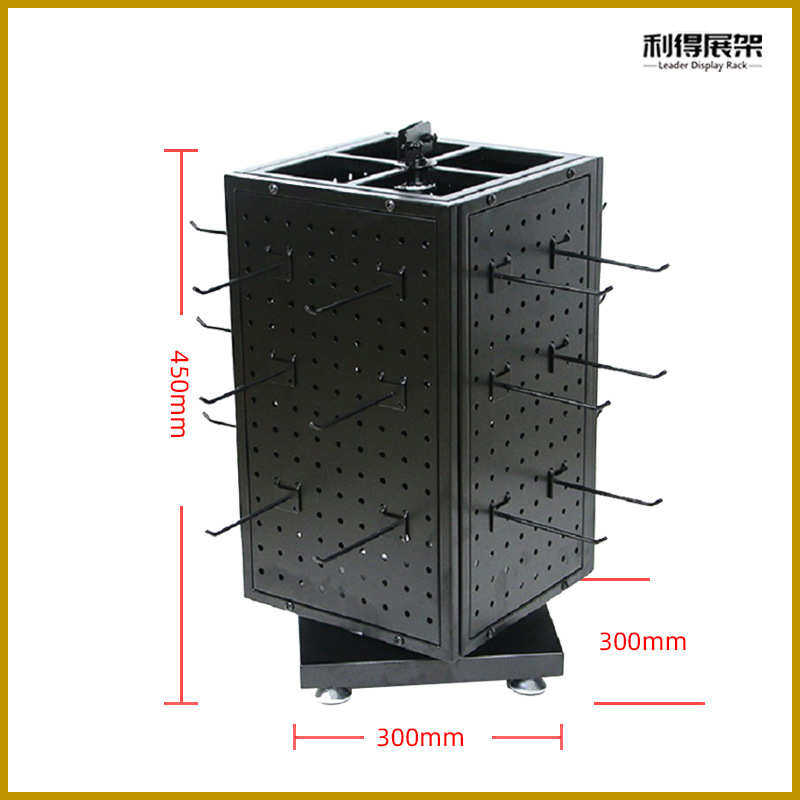 金属四面黑色洞洞板可旋转样品商品陈列架 首饰钥匙扣挂钩展示架,商业/办公家具,宣传栏/公告栏,淘宝优惠券,粉丝福利购,淘宝优惠卷