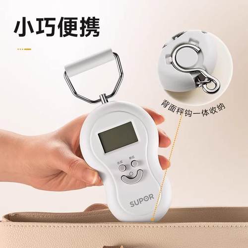 手提秤高精度电子秤精准家用50kg便携拉力小型弹簧吊勾钩称