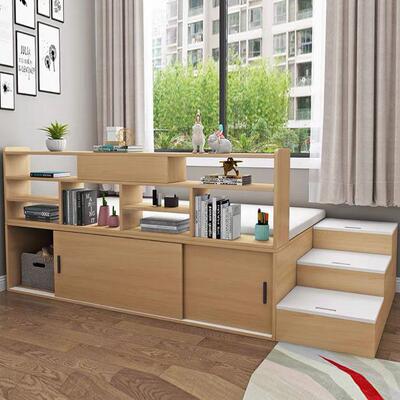 书架体一踏踏米室家具单榻人床小户型榻米储1物床日卧式高箱床