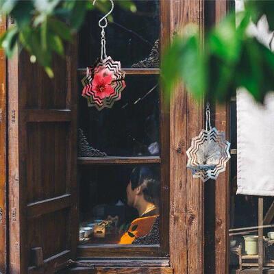 Thermal Transfer Aluminum Wind Chime Spinner Decoration