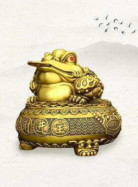 玄黄2001铜金蟾摆件招进财宝金蟾店铺开关业礼品客厅装饰招财厂家