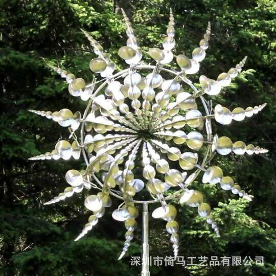 现货新款户外金属风力 转动风车 雕塑个性异形创意风力风车摆饰