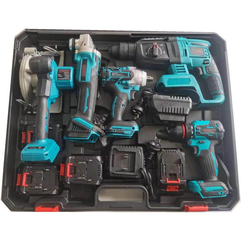 多功能锂电工具套装牧田款电动工具套装四件套工业级锂电五件套