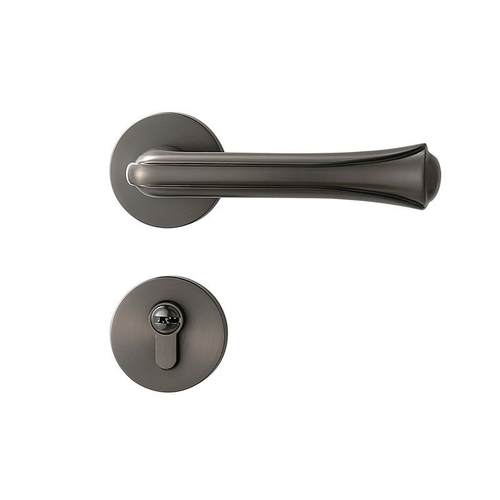 磁吸门锁室内卧室北欧黑色分体卫生间简约房门锁静音实木门锁