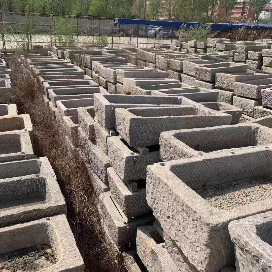 古建老石槽老牛槽旧猪槽阳台花盆造景摆件养鱼石盆庭院摆件老石器