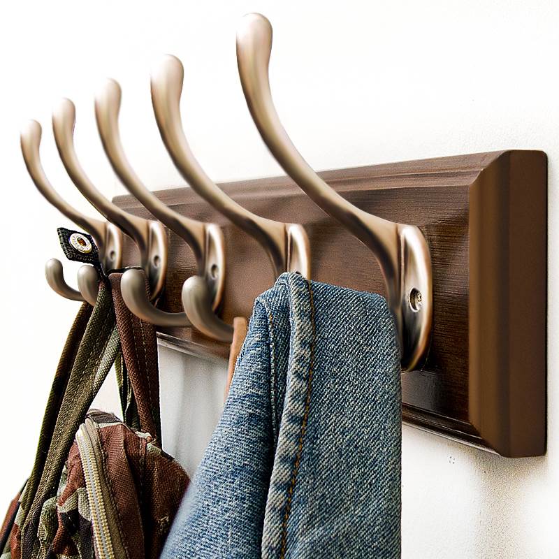 9QXC挂衣架壁挂墙上免打孔进门口入户挂衣钩玄关墙壁式卧室帽衣服