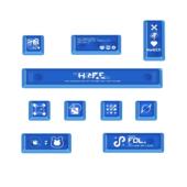 龙成全透明个性 高 化键盘附加键帽10件套未来生活机械键盘键帽原装