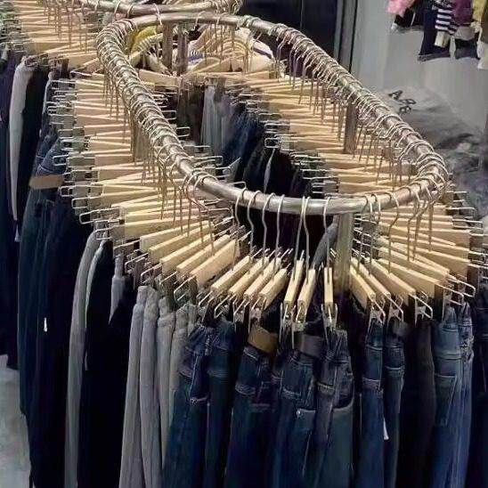 不锈钢中岛服装展示架店铺中间陈列货架女装店中岛侧挂落地挂衣架