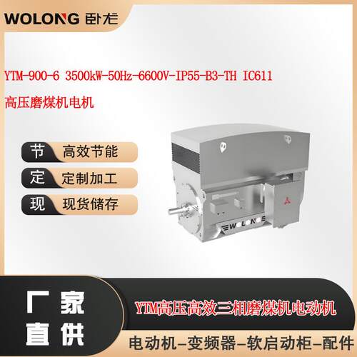 YTM-900-63500W-50Hz-6600V-IP55-B3-THIC611高压磨煤机电机
