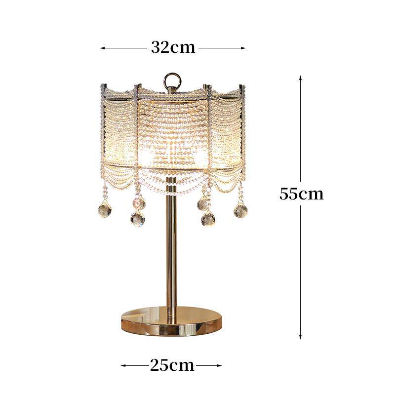 正品美复古水晶台灯欧式客厅主室床头现创意式法代式卧奢华个性落