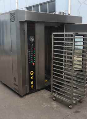 烤面包月饼 16盘热风循环烤箱大型推车式燃气烘烤炉Rotar oven
