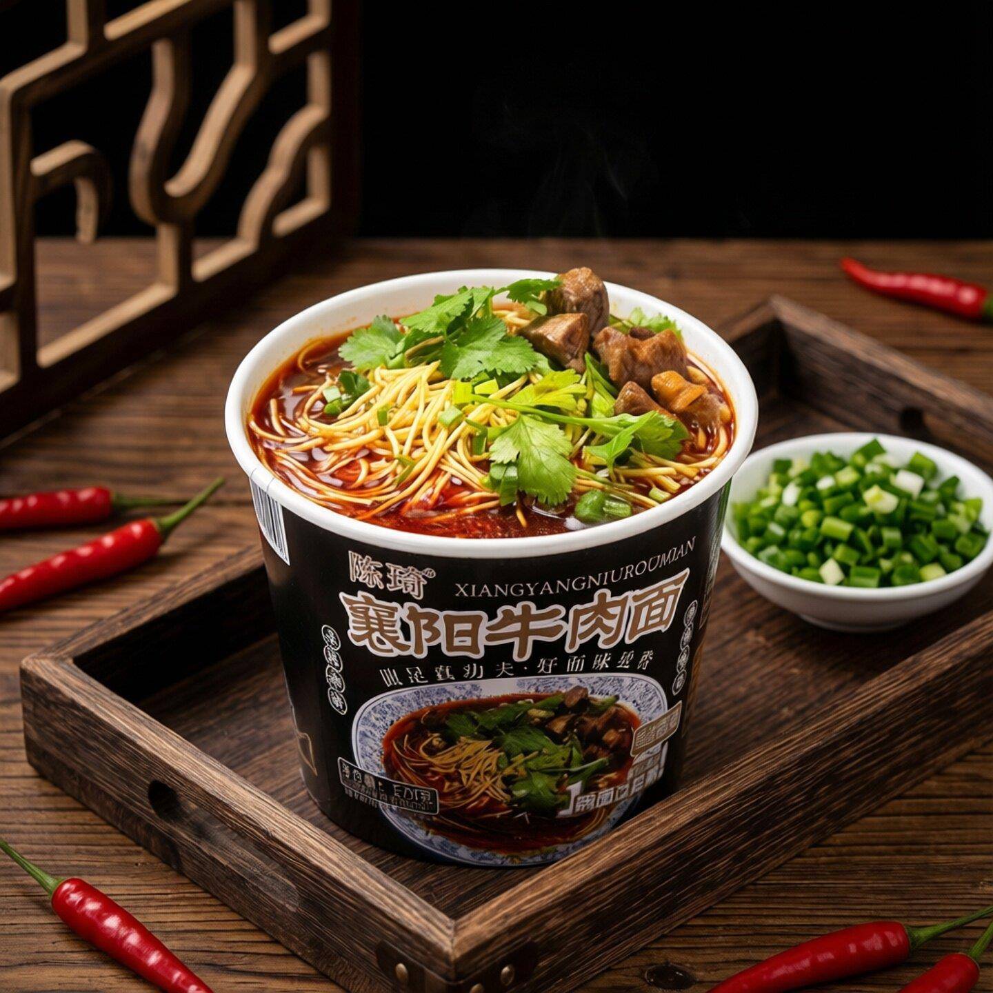 陈琦襄阳牛肉面牛杂面桶装泡面豆腐面海带面麻辣冲泡方便速食品