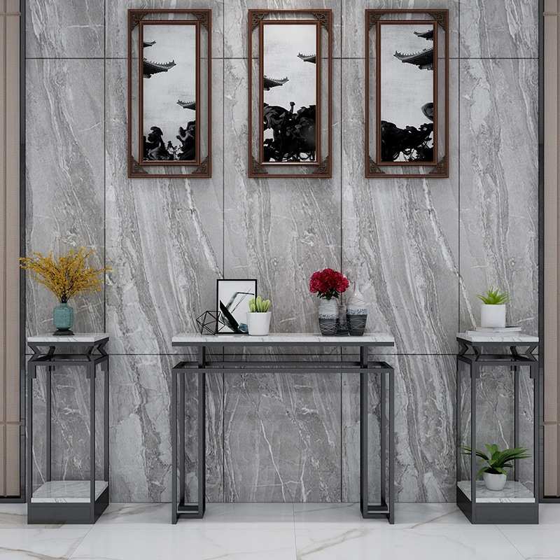 新中式大理石玄关桌现代简约靠墙条案北欧客厅入户轻奢装饰玄关台