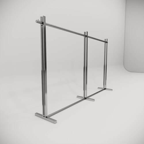 服装店展示架落地架不锈钢拉丝男女装陈列架加厚衣服架童装中岛架