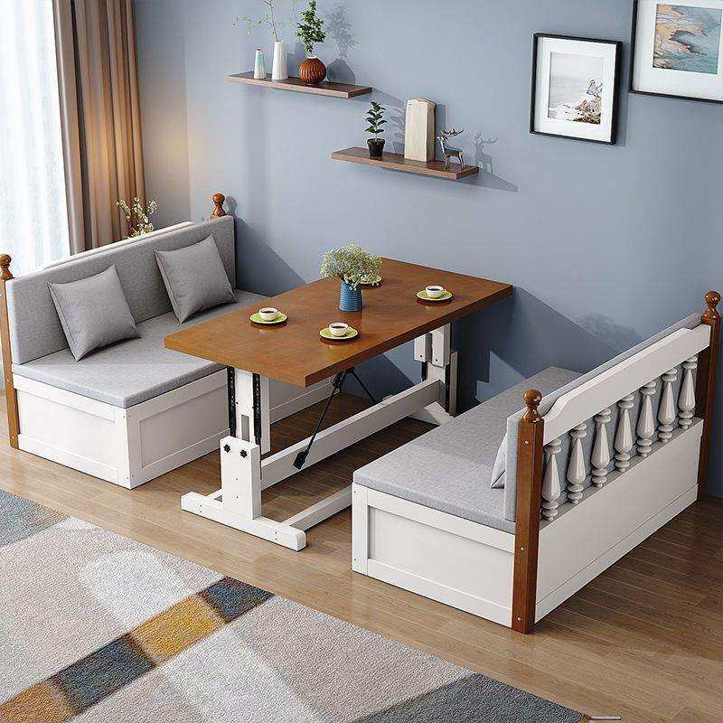 实木带升降书桌多功能沙发床一体两用沙发床可折叠两用沙发客厅升