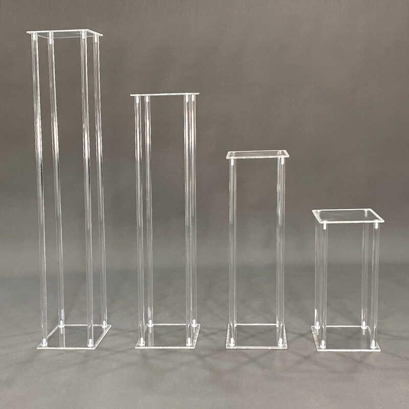 婚庆亚克花架方框路引酒力店主桌几舞何透明花婚架礼台橱窗LHT布