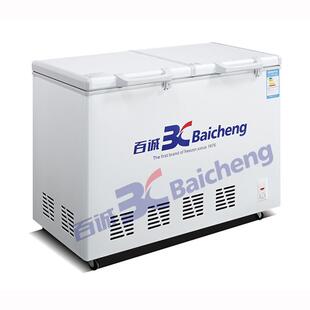 BCD 百诚 卧式 冷柜商用家用双门双温冷藏冷冻大容量冰柜 285 215