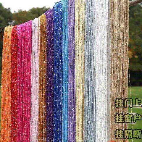 线帘夏季防蚊蝇门帘加密婚庆帘子客厅玄关挂帘装饰门帘玄关丝帘子