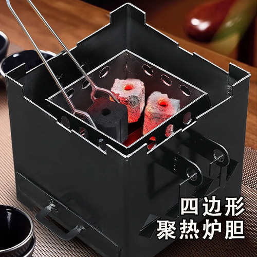 复古炭炉中式煮茶炉家用炭火炉冬天围炉烧烤户外烤火炉日式取暖炉