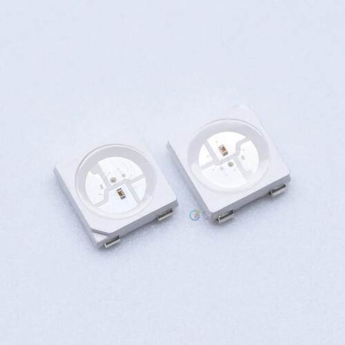 可编程5V5050灯珠四脚rgb幻彩内置ic全彩兼容ws2812b贴片led灯珠