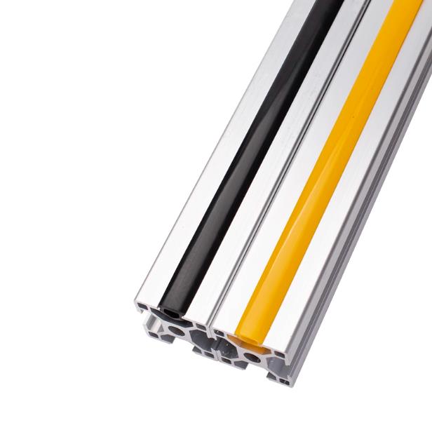 PVC软胶条2020/3030/4040/封条槽6/8/10mm工业铝挤型材料装饰密封