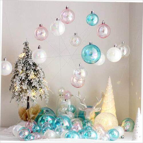 Transparent ball Christmas tree ornament cake plugin圣诞装饰
