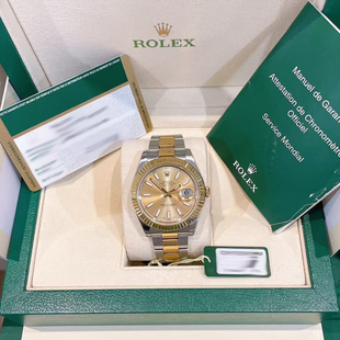 全套98新劳力士41MM日志型男士手表18K黄金全自动机械腕表116333