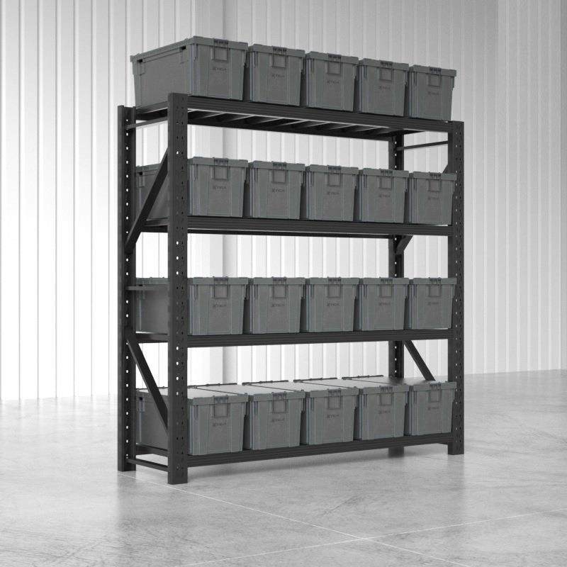 黑货架仓库多421层储中型重型物置架家用色阳台厨房储物架仓铁架